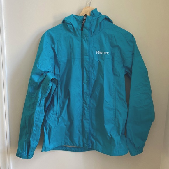 MARMOT PreCip teal small rain jacket - Picture 5 of 6